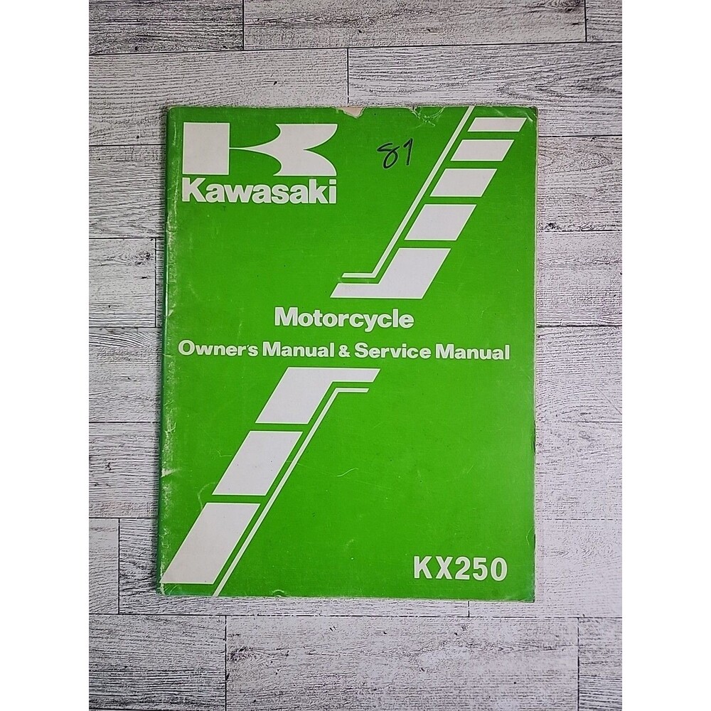 VINTAGE 1981 KAWASAKI MOTORCYCLE KX 250 OWNERS SERVICE MANUAL KX250-B1